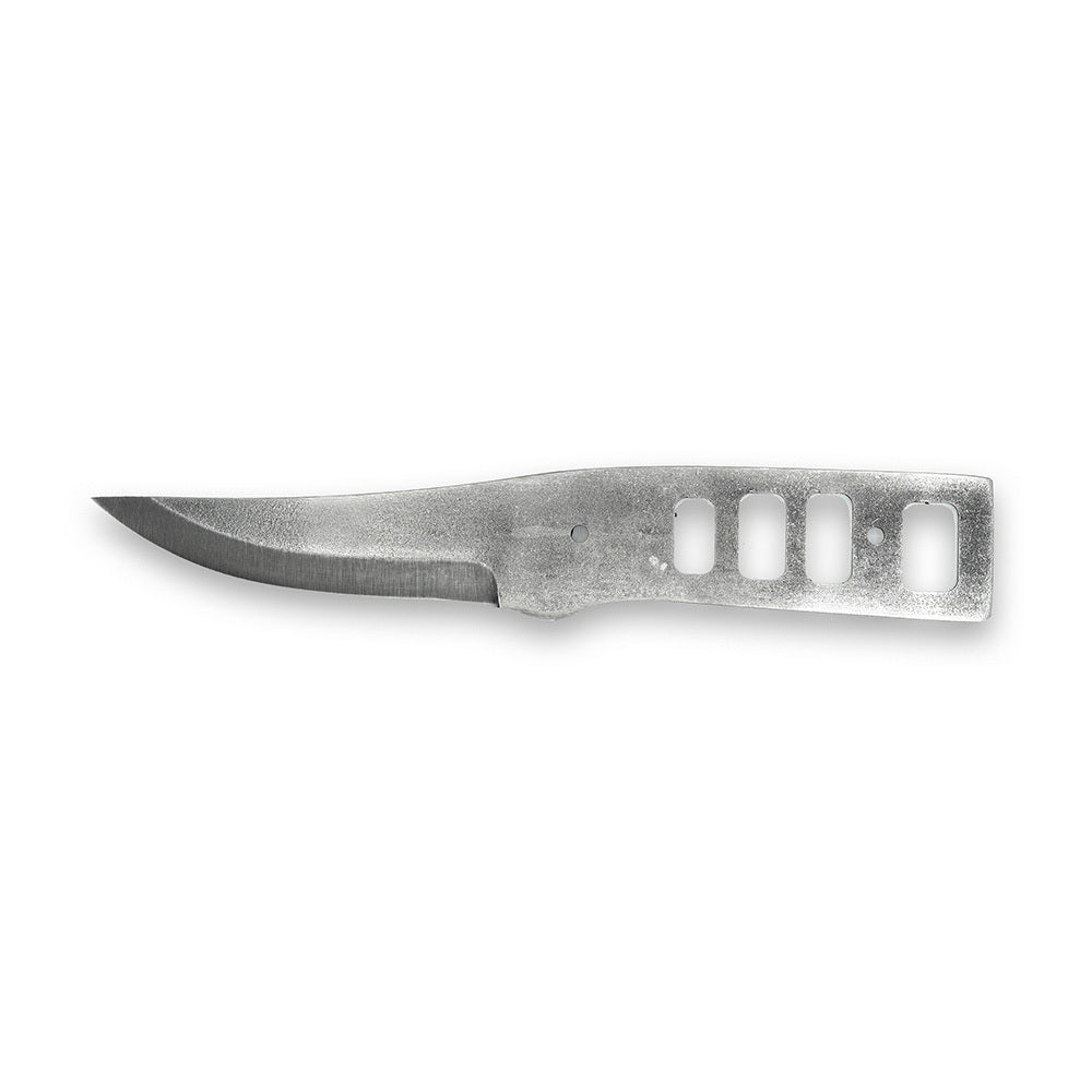 Skapa din egna jakt eller friluftskniv med våra kolståls blad.