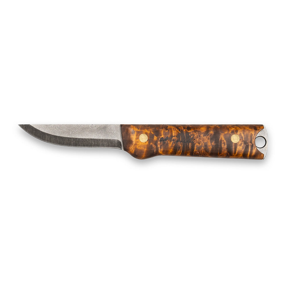 Rosellis handgjorda kniv "Heimo 4 bushcraft edition fulltånge" gjord på kolstål. 