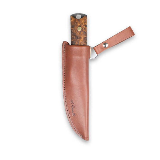 Rosellis handgjorda kniv "Heimo 4 bushcraft edition fulltånge" gjord på kolstål. 